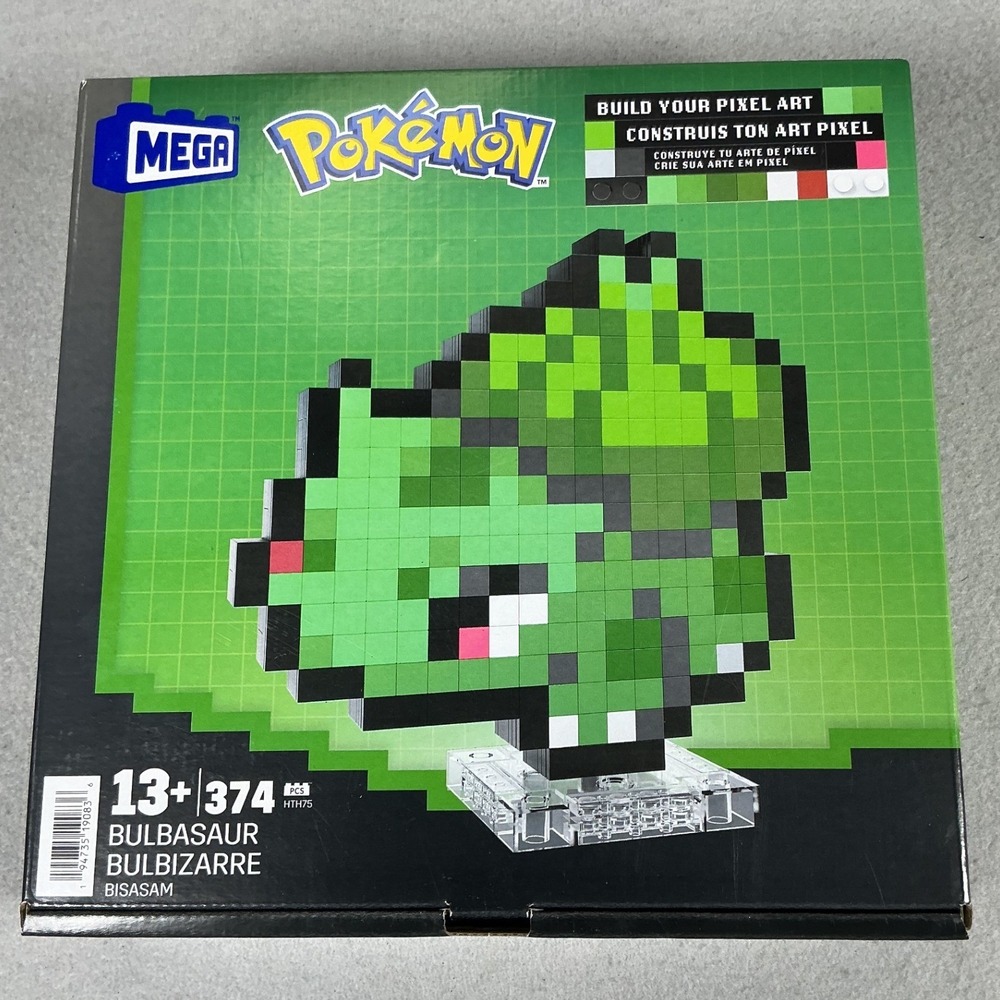 MEGA Pokémon Bulbasaur Pixel Art Building Set 374 Pieces HTH75 New